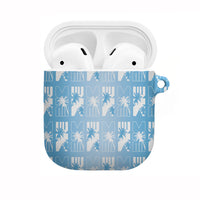 Bula Fiji AirPods Case Blue Makare Masi Tapa Pattern