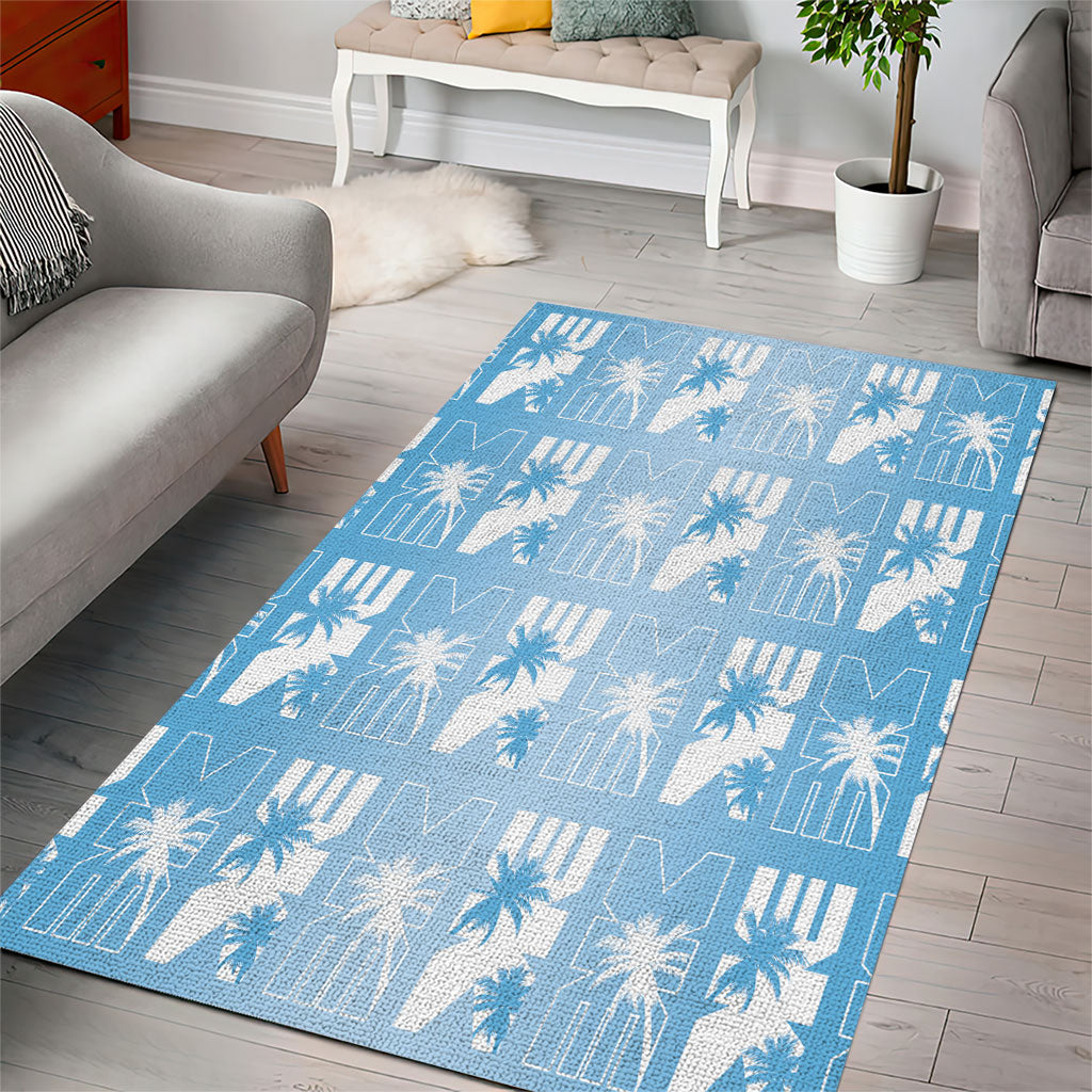 Bula Fiji Area Rug Blue Makare Masi Tapa Pattern