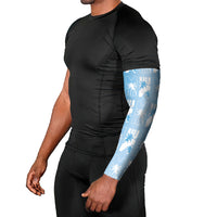 Bula Fiji Arm Sleeves Blue Makare Masi Tapa Pattern