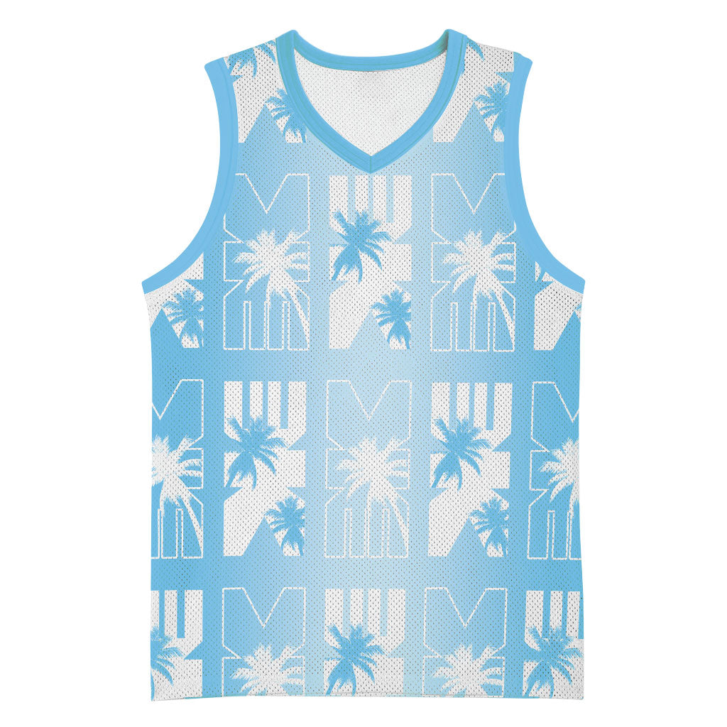 Bula Fiji Basketball Jersey Blue Makare Masi Tapa Pattern