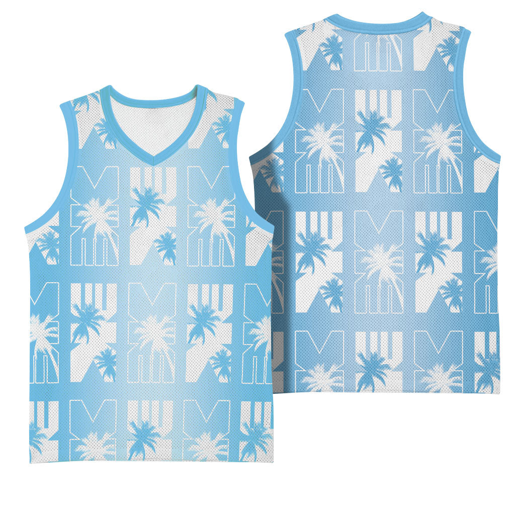 Bula Fiji Basketball Jersey Blue Makare Masi Tapa Pattern