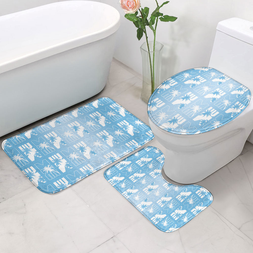 Bula Fiji Bathroom Set Blue Makare Masi Tapa Pattern