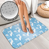 Bula Fiji Bathroom Set Blue Makare Masi Tapa Pattern