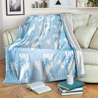 Bula Fiji Blanket Blue Makare Masi Tapa Pattern