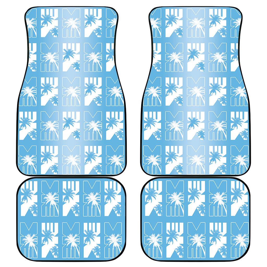 Bula Fiji Car Mats Blue Makare Masi Tapa Pattern