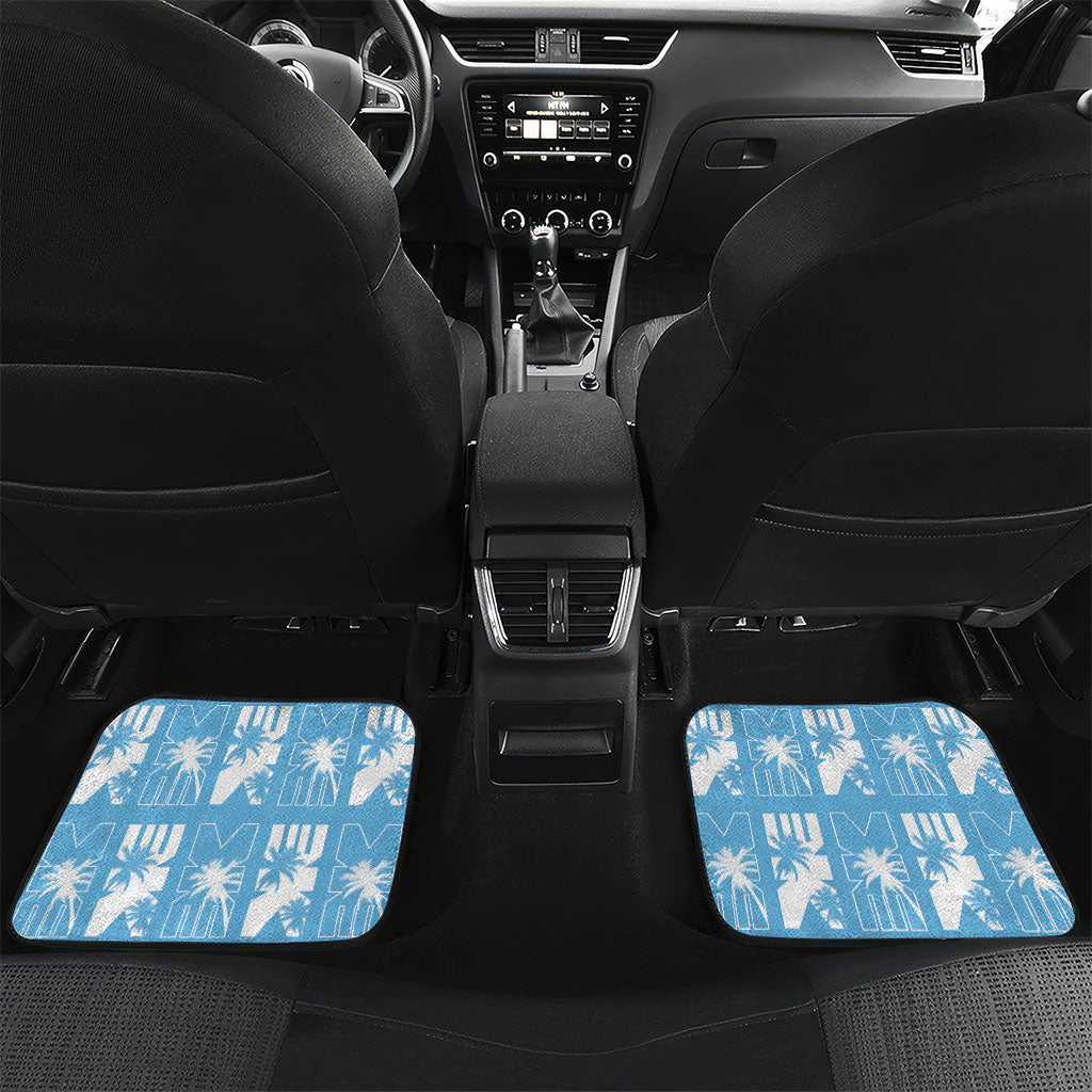 Bula Fiji Car Mats Blue Makare Masi Tapa Pattern