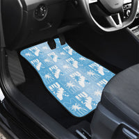 Bula Fiji Car Mats Blue Makare Masi Tapa Pattern