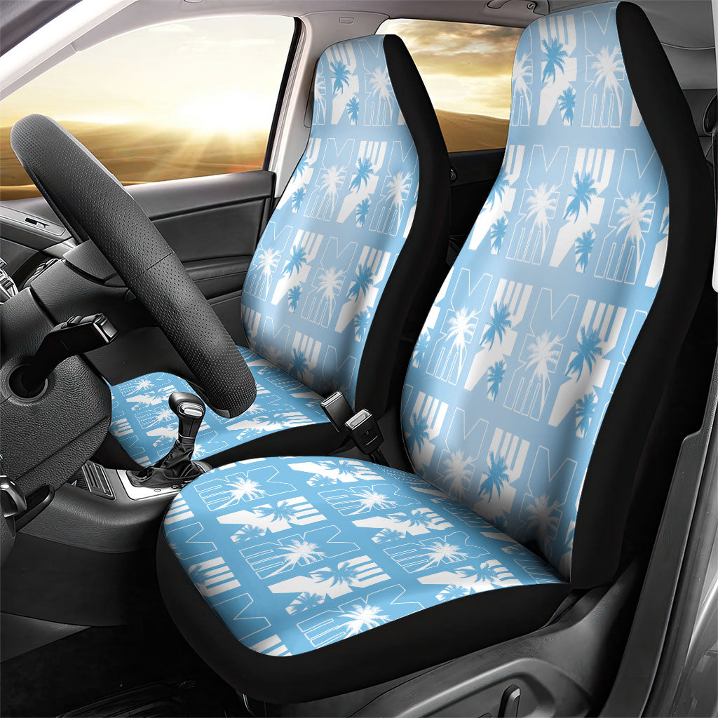 Bula Fiji Car Seat Cover Blue Makare Masi Tapa Pattern