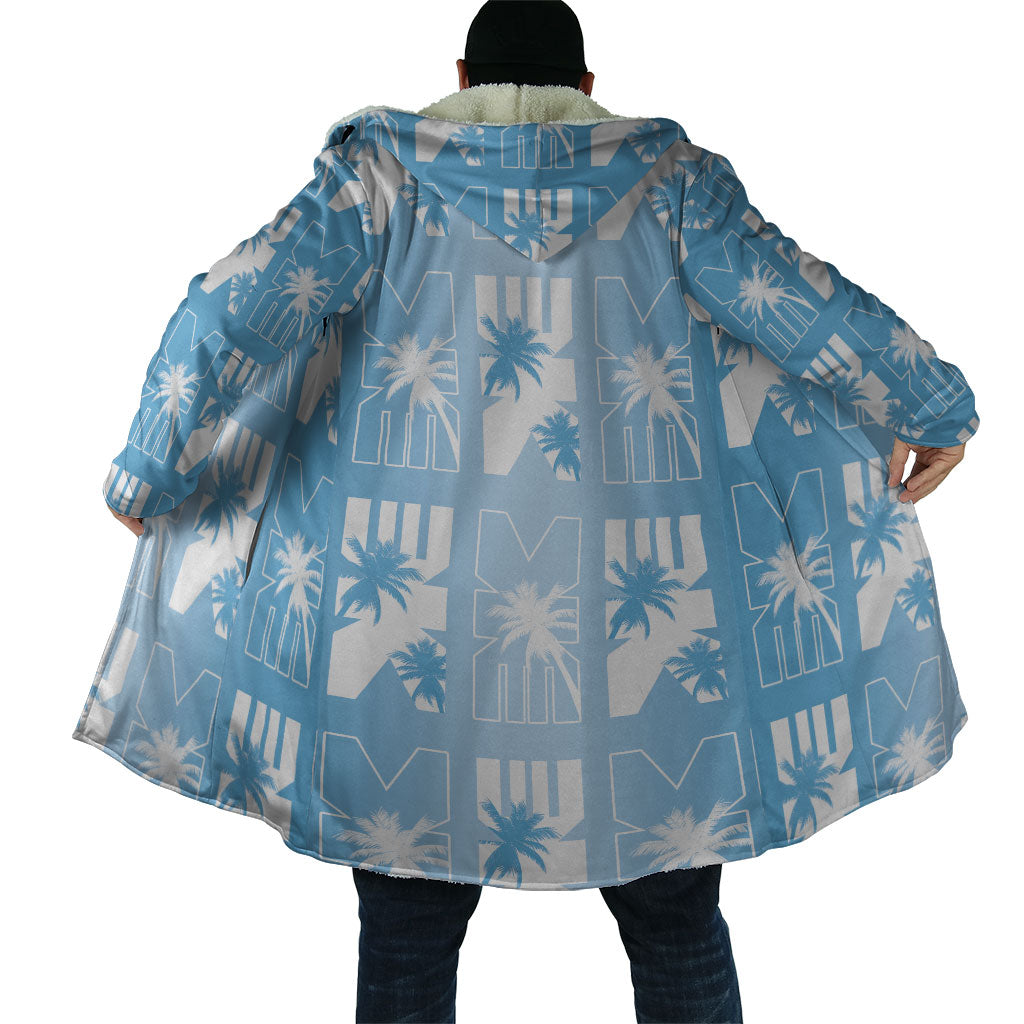 Bula Fiji Cloak Blue Makare Masi Tapa Pattern