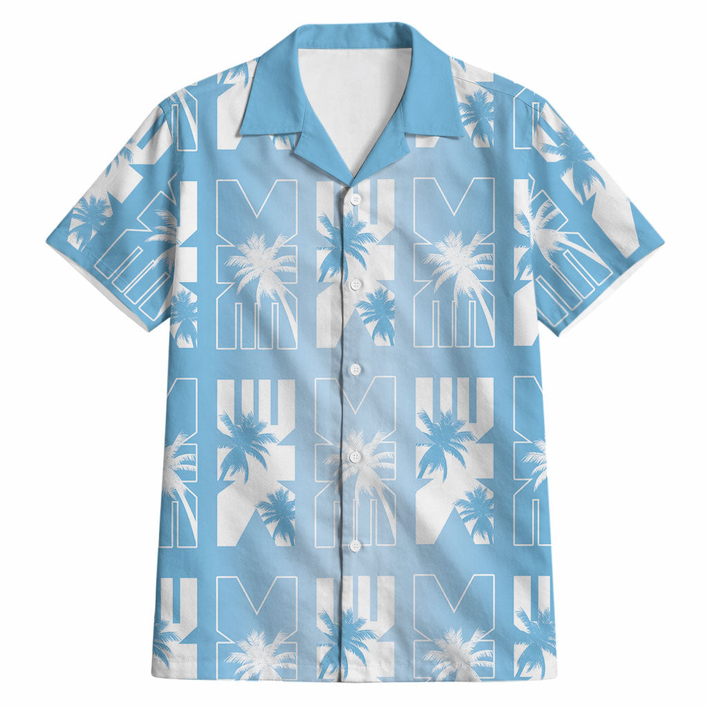 Bula Fiji Hawaiian Shirt Blue Makare Masi Tapa Pattern