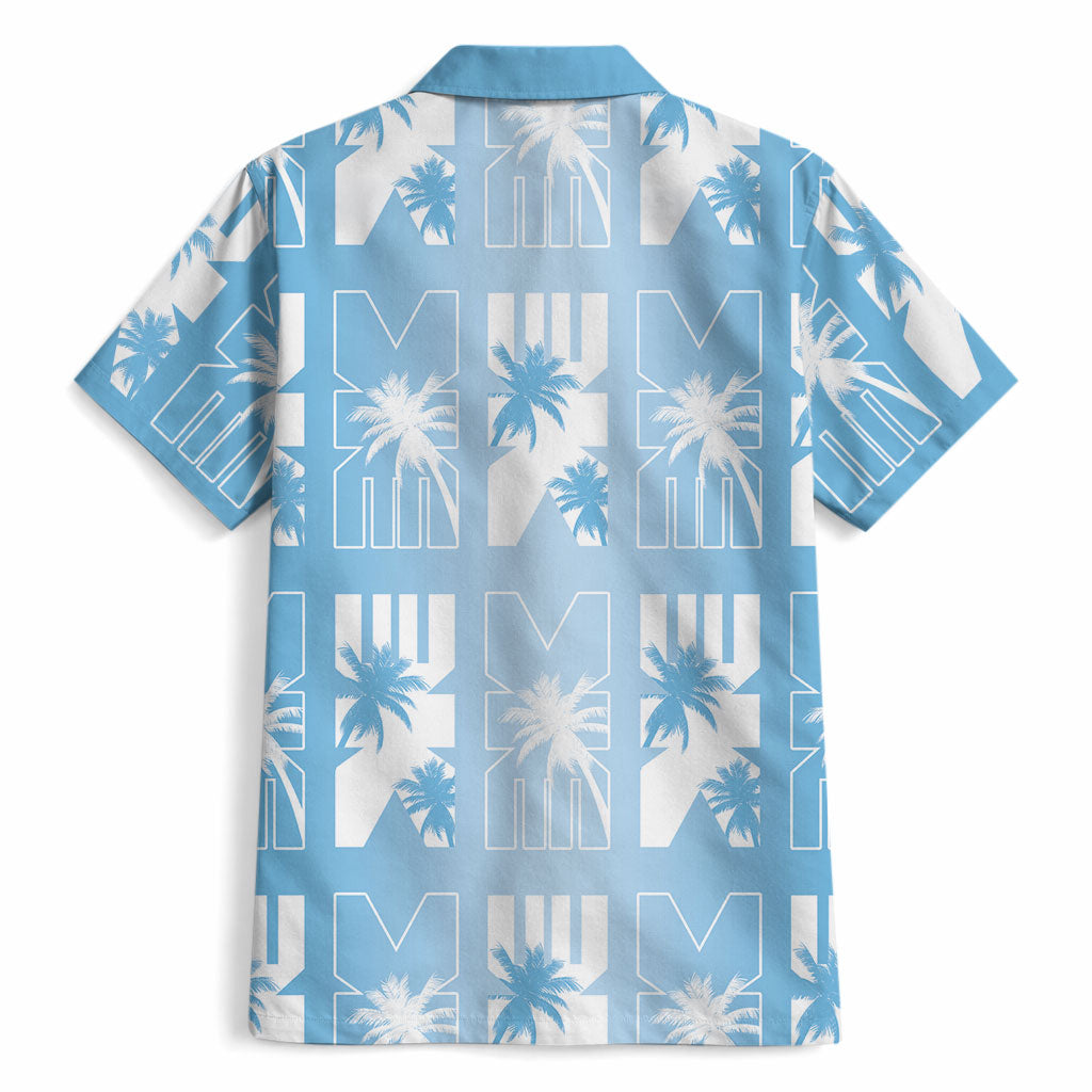 Bula Fiji Hawaiian Shirt Blue Makare Masi Tapa Pattern