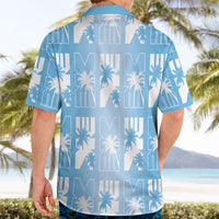 Bula Fiji Hawaiian Shirt Blue Makare Masi Tapa Pattern