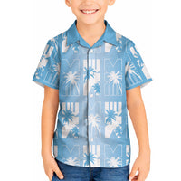 Bula Fiji Hawaiian Shirt Blue Makare Masi Tapa Pattern