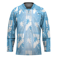 Bula Fiji Hockey Jersey Blue Makare Masi Tapa Pattern