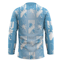 Bula Fiji Hockey Jersey Blue Makare Masi Tapa Pattern