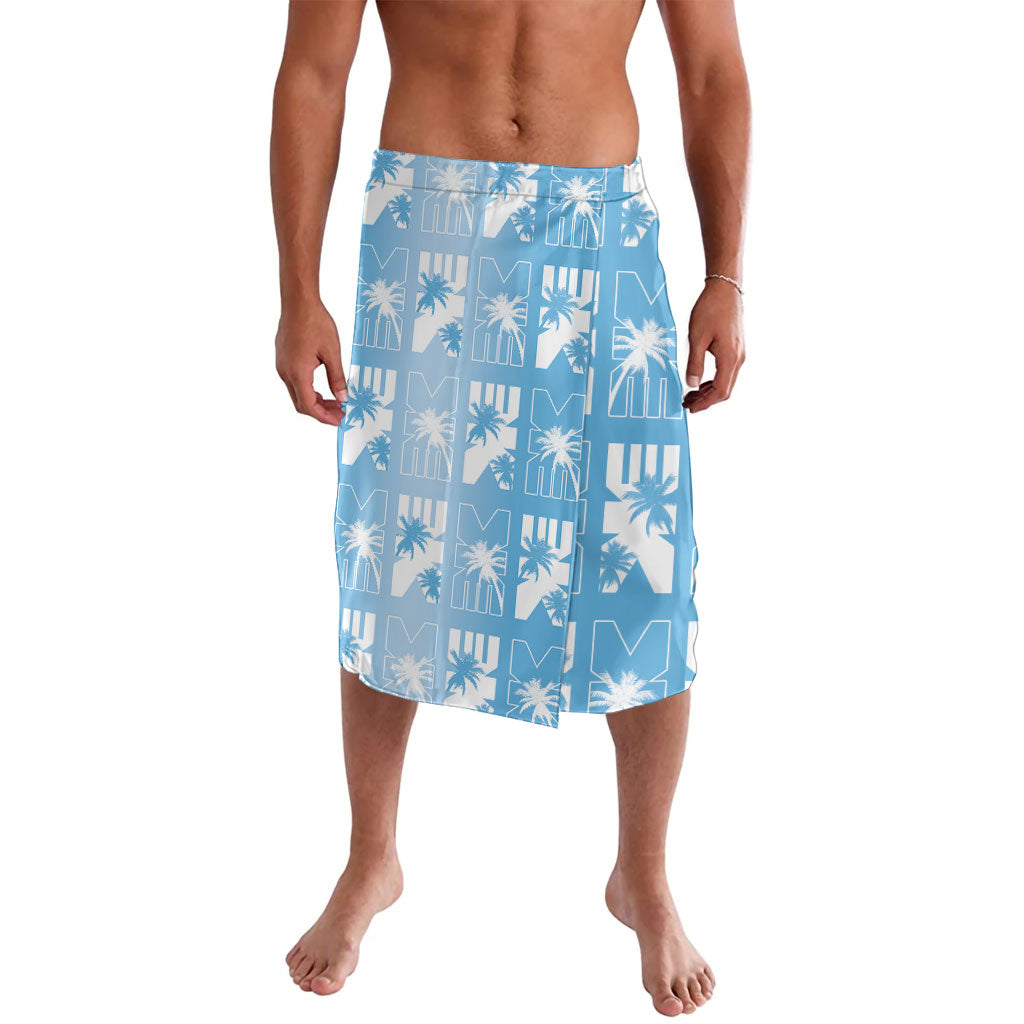 Bula Fiji Lavalava Blue Makare Masi Tapa Pattern