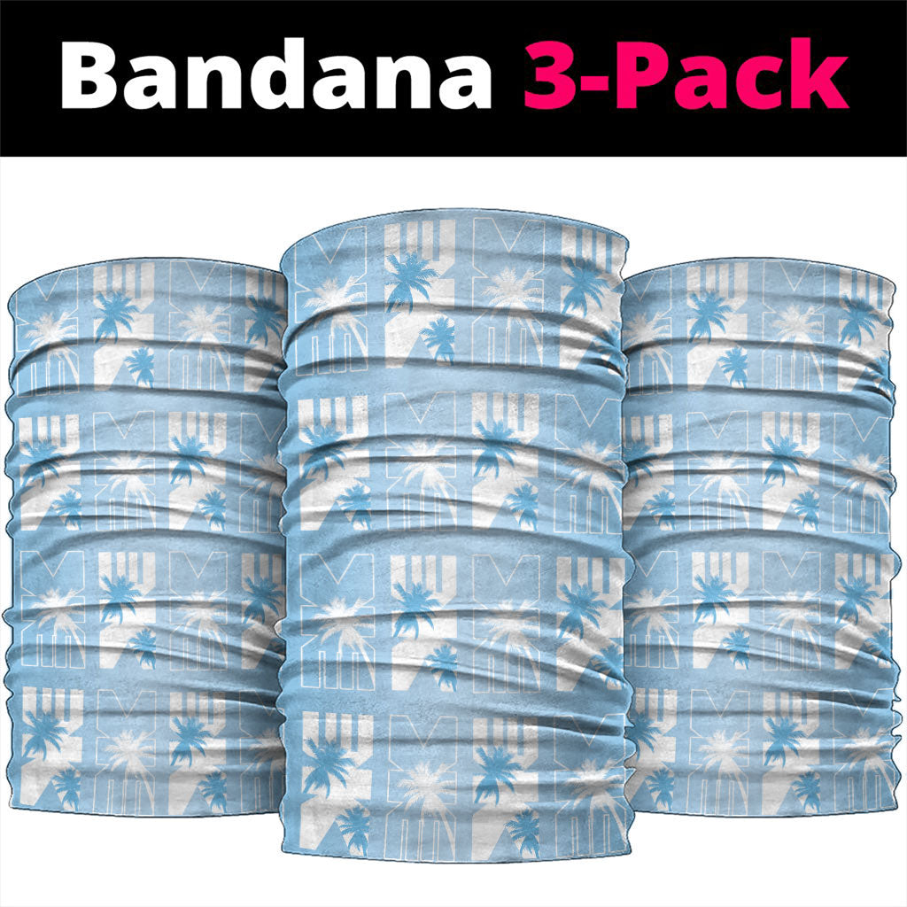 Bula Fiji Neck Gaiter Blue Makare Masi Tapa Pattern