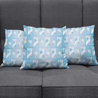 Bula Fiji Pillow Cover Blue Makare Masi Tapa Pattern
