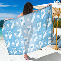 Bula Fiji Sarong Blue Makare Masi Tapa Pattern