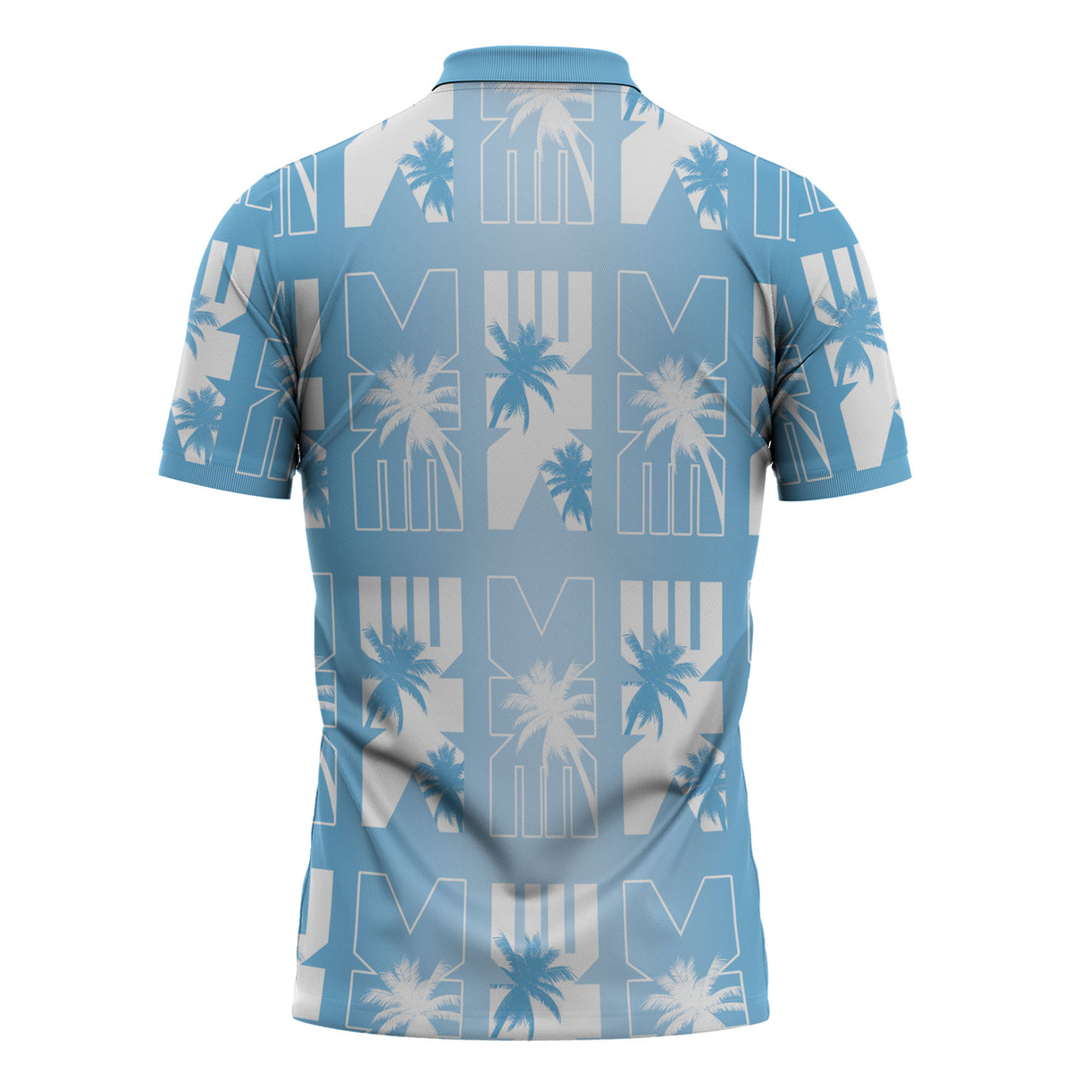 Bula Fiji Zipper Polo Shirt Blue Makare Masi Tapa Pattern