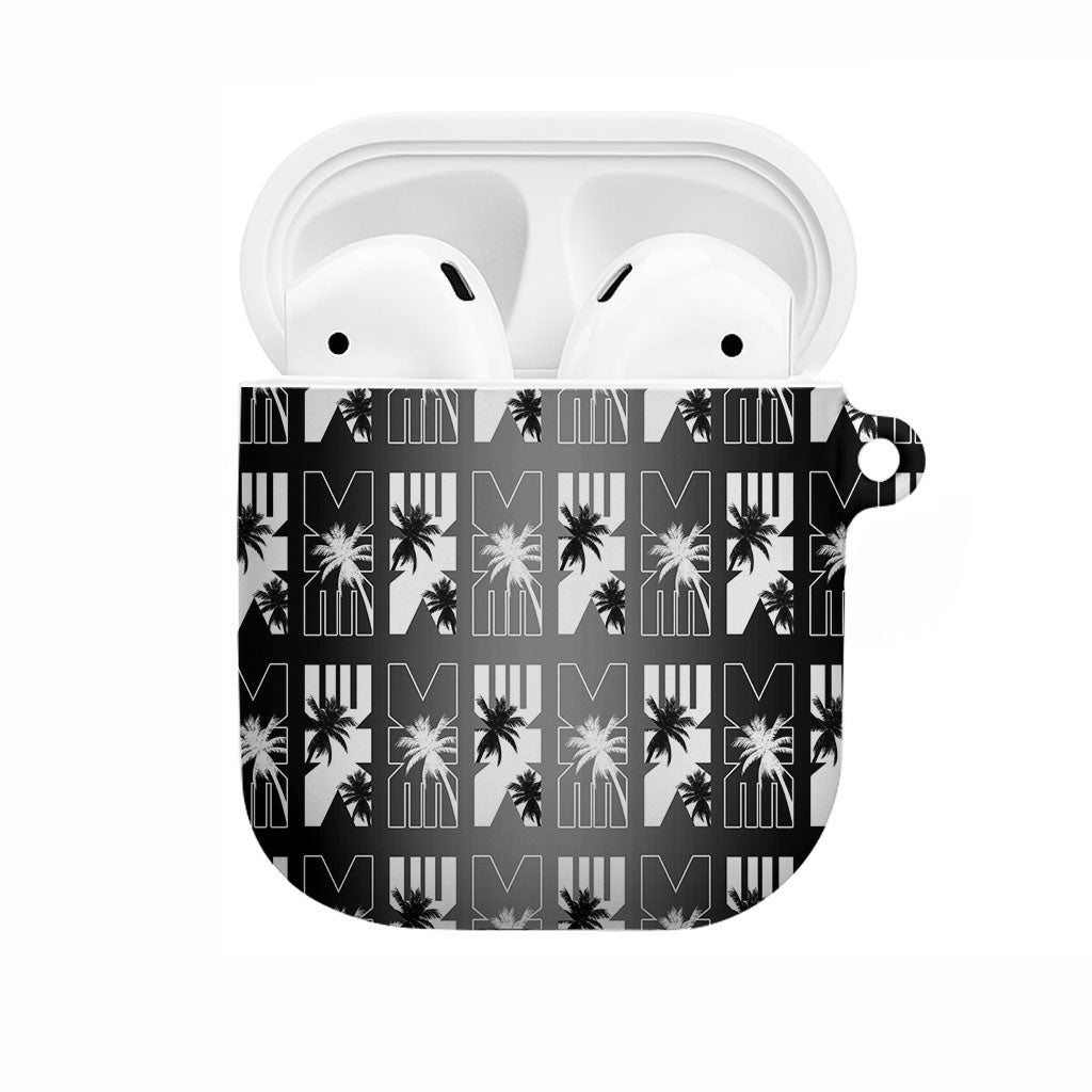 Bula Fiji AirPods Case Black Makare Masi Tapa Pattern