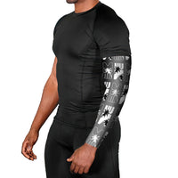 Bula Fiji Arm Sleeves Black Makare Masi Tapa Pattern
