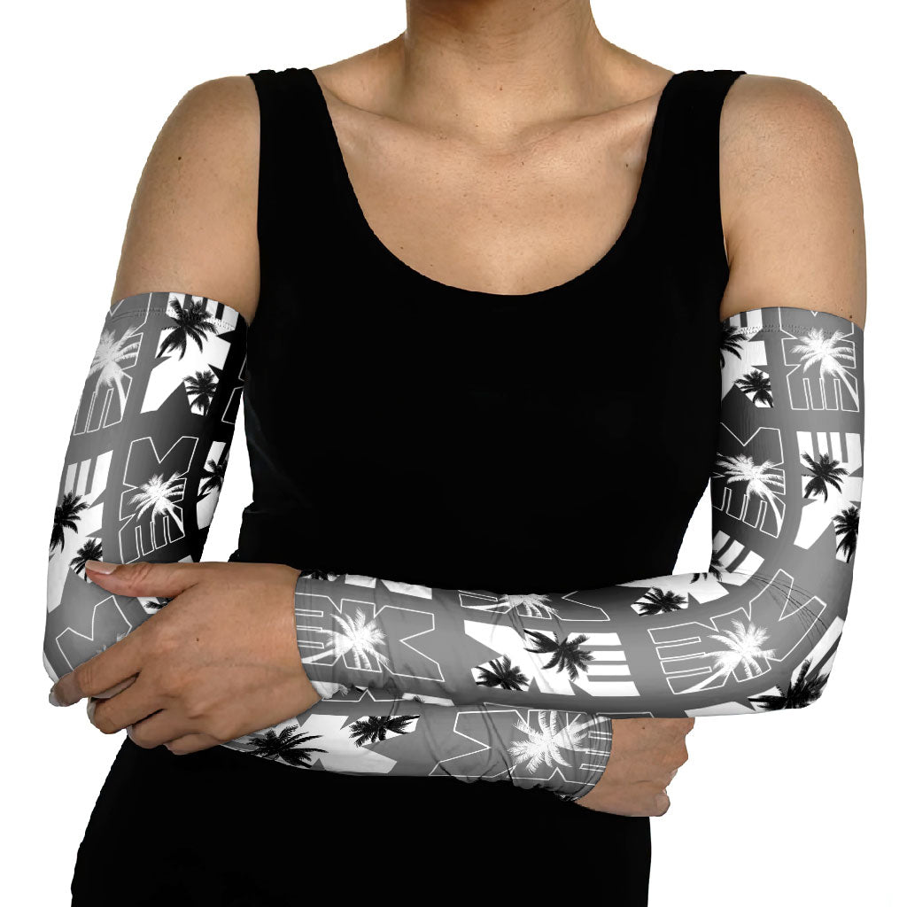 Bula Fiji Arm Sleeves Black Makare Masi Tapa Pattern