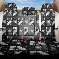 Bula Fiji Back Car Seat Cover Black Makare Masi Tapa Pattern