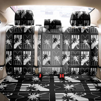 Bula Fiji Back Car Seat Cover Black Makare Masi Tapa Pattern