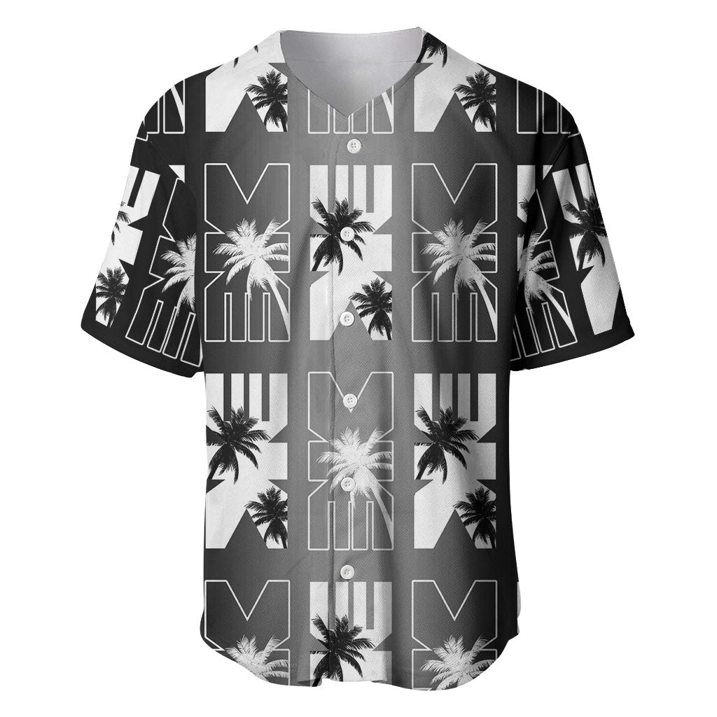 Bula Fiji Baseball Jersey Black Makare Masi Tapa Pattern
