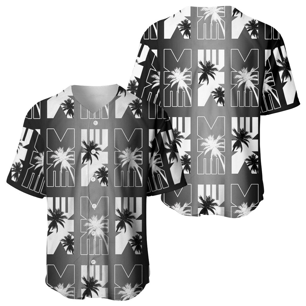 Bula Fiji Baseball Jersey Black Makare Masi Tapa Pattern