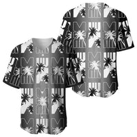 Bula Fiji Baseball Jersey Black Makare Masi Tapa Pattern