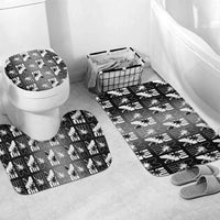 Bula Fiji Bathroom Set Black Makare Masi Tapa Pattern