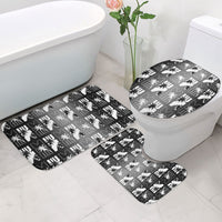 Bula Fiji Bathroom Set Black Makare Masi Tapa Pattern