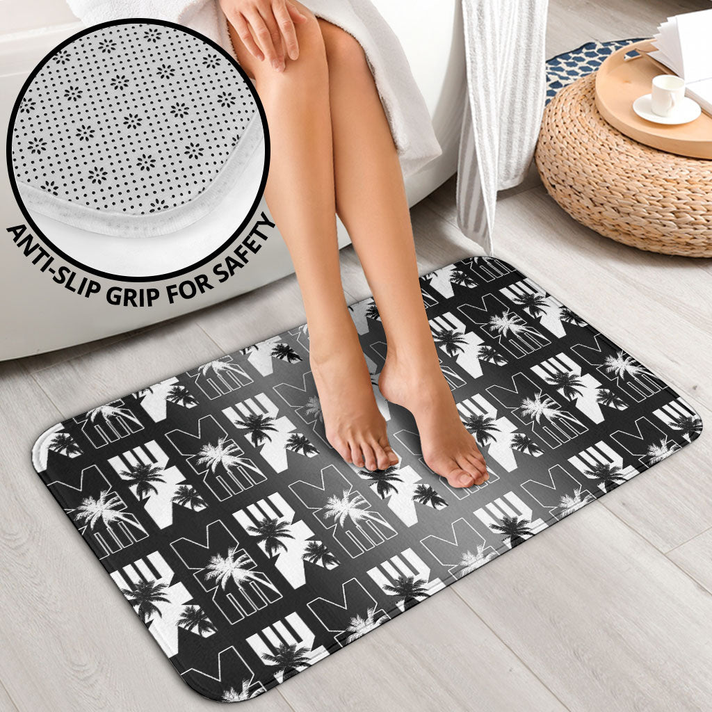 Bula Fiji Bathroom Set Black Makare Masi Tapa Pattern