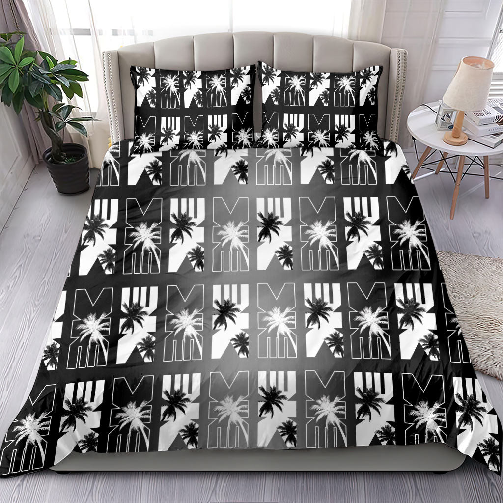 Bula Fiji Bedding Set Black Makare Masi Tapa Pattern