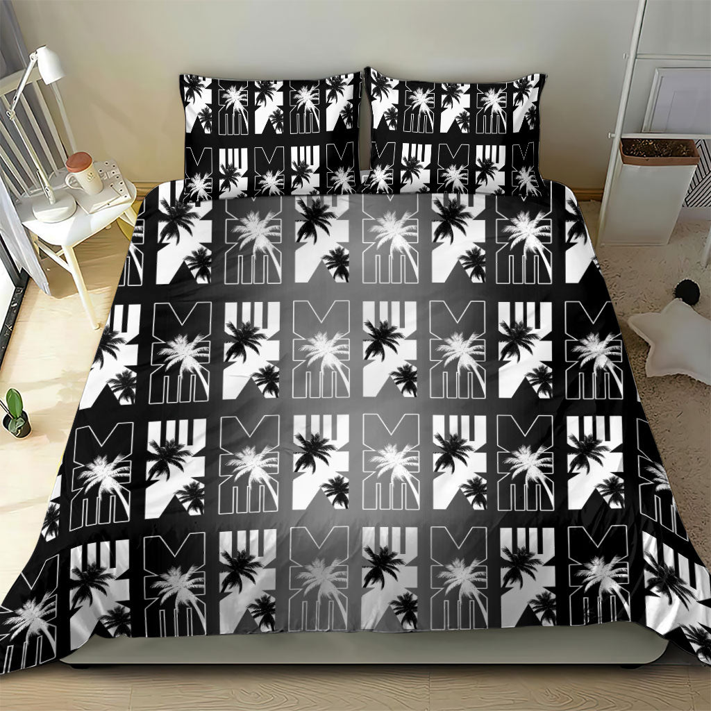 Bula Fiji Bedding Set Black Makare Masi Tapa Pattern