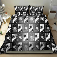Bula Fiji Bedding Set Black Makare Masi Tapa Pattern