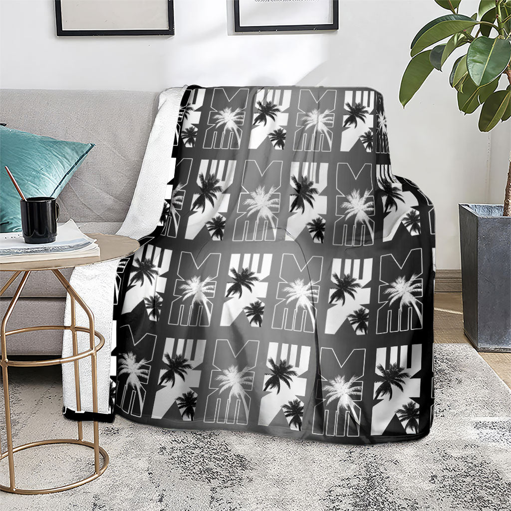 Bula Fiji Blanket Black Makare Masi Tapa Pattern