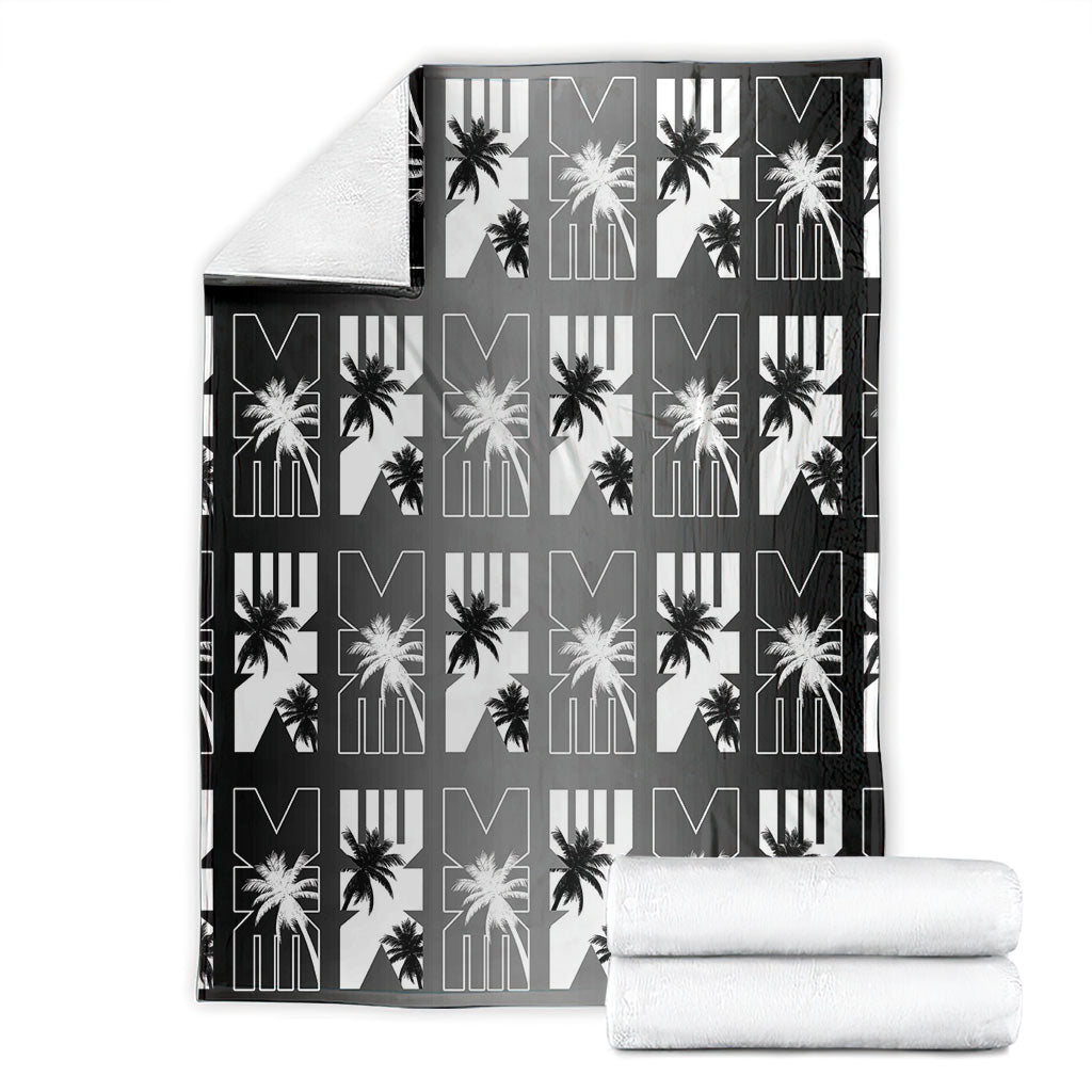 Bula Fiji Blanket Black Makare Masi Tapa Pattern