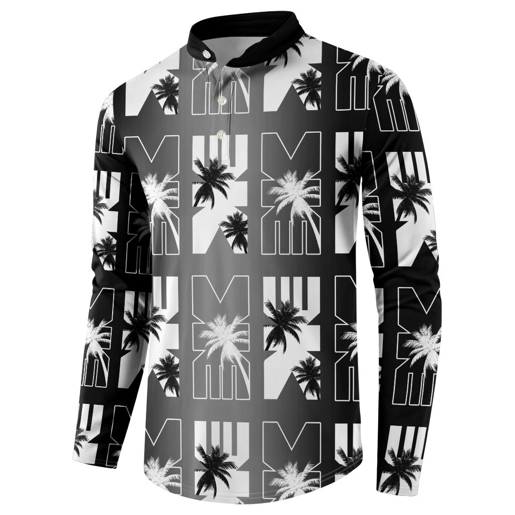 Bula Fiji Button Sweatshirt Black Makare Masi Tapa Pattern