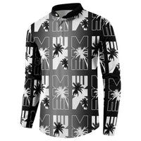 Bula Fiji Button Sweatshirt Black Makare Masi Tapa Pattern