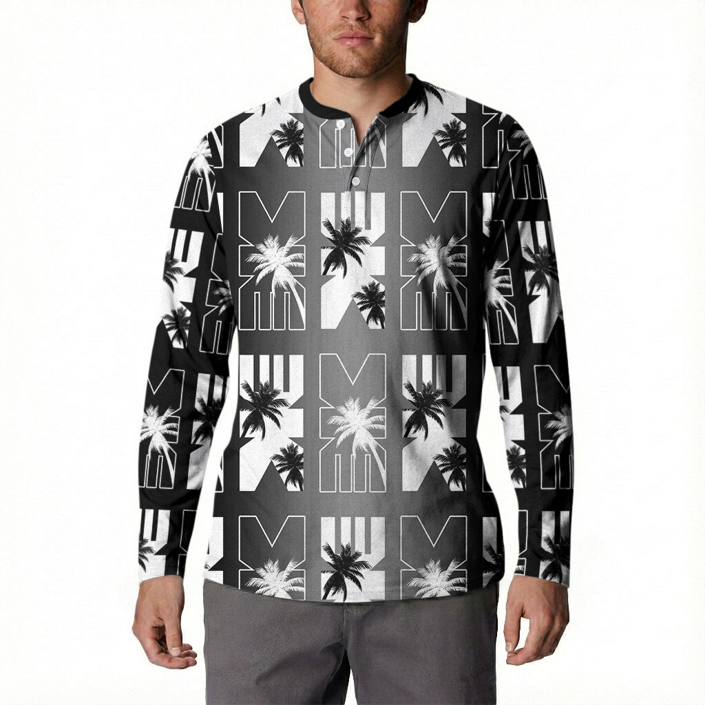 Bula Fiji Button Sweatshirt Black Makare Masi Tapa Pattern