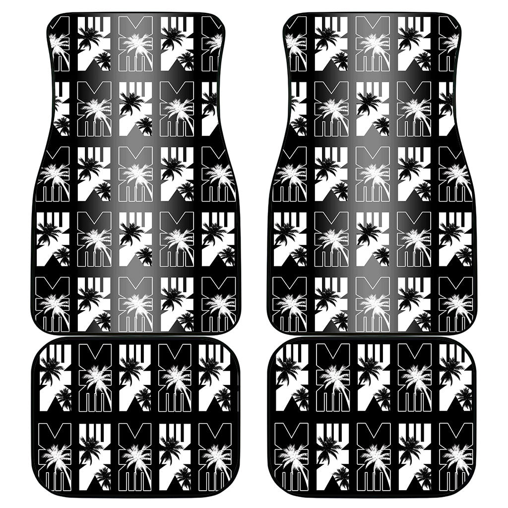 Bula Fiji Car Mats Black Makare Masi Tapa Pattern