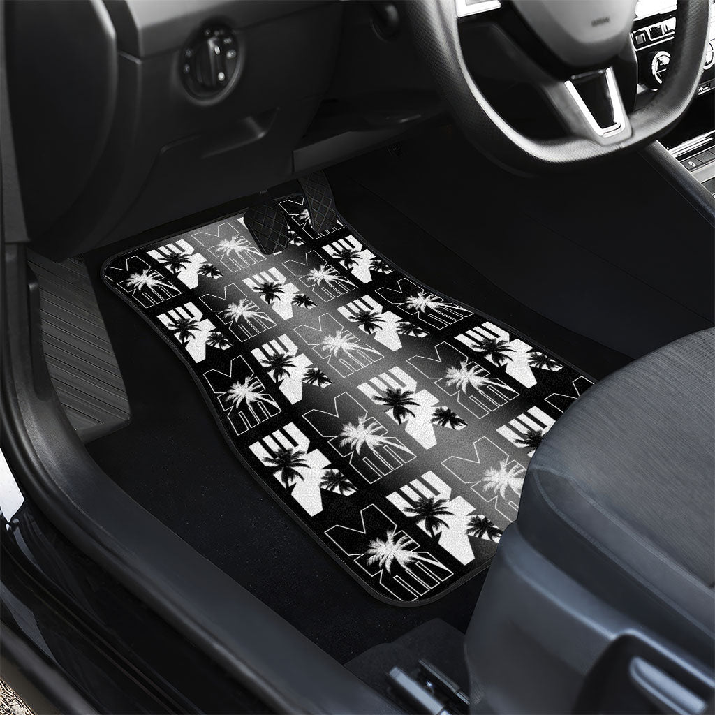 Bula Fiji Car Mats Black Makare Masi Tapa Pattern