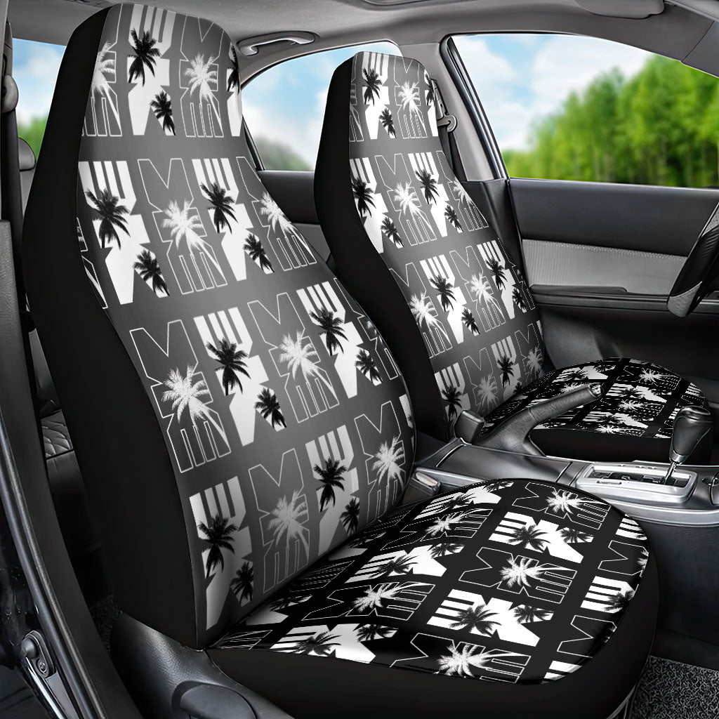Bula Fiji Car Seat Cover Black Makare Masi Tapa Pattern