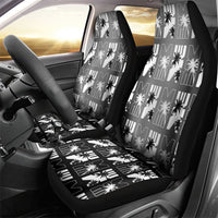 Bula Fiji Car Seat Cover Black Makare Masi Tapa Pattern