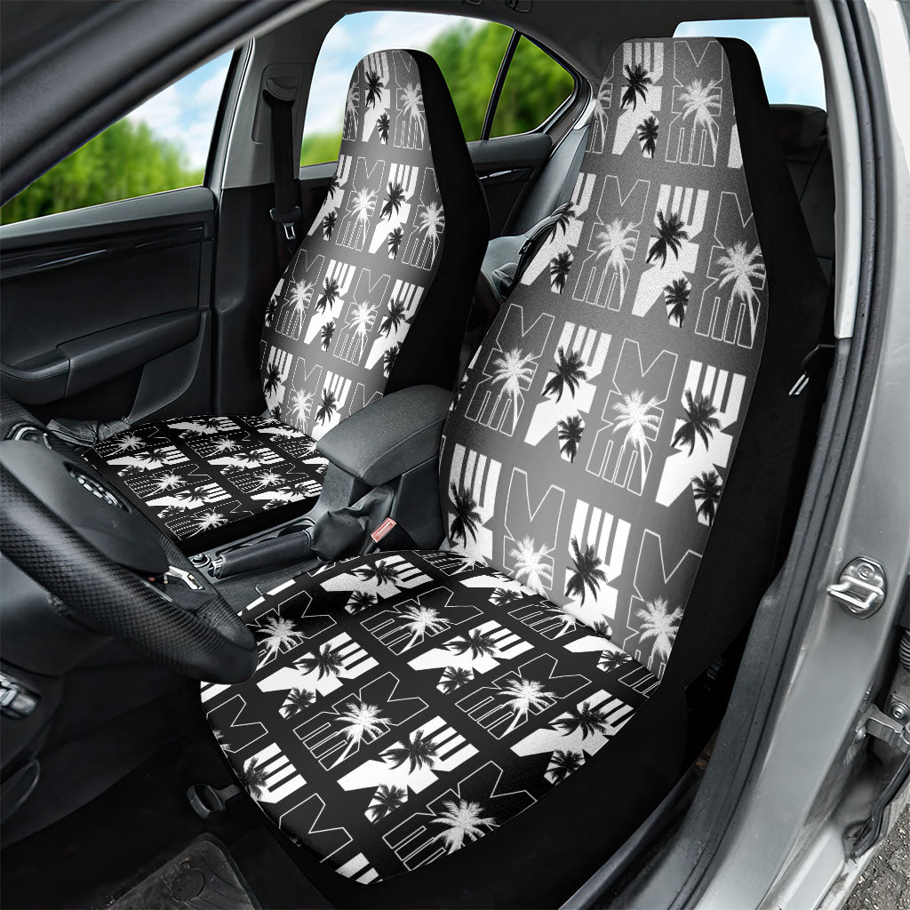 Bula Fiji Car Seat Cover Black Makare Masi Tapa Pattern