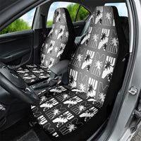 Bula Fiji Car Seat Cover Black Makare Masi Tapa Pattern
