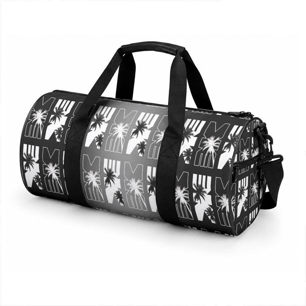 Bula Fiji Duffle Bag Black Makare Masi Tapa Pattern